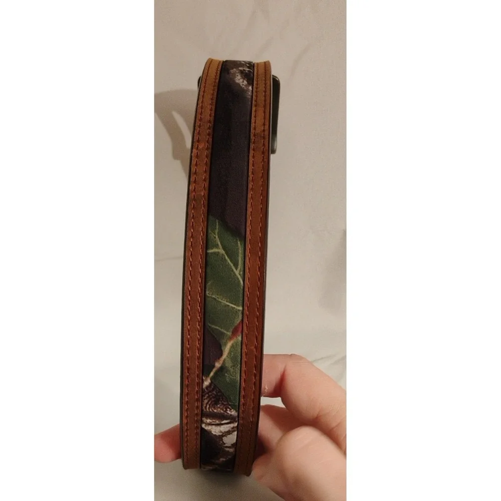NEW Nocona‎ Mossy Oak Leather Belt Boys Mens Sz 26 Brown Camouflage Hunting